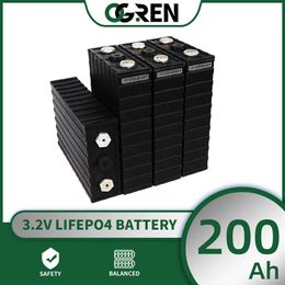 Lifepo4 Battery Cell 200Ah 3.2V 1/4/16PCS Deep Cycle Cells 12V 24V 48V for EV RV Boats Golf Cart Home Solar Storage System Yacht