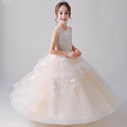 Girl Dresses Tulle Flower For Wedding And Party Long Princess Pageant Dress Junior Bridesmaid Formal Kids Birthday Gown