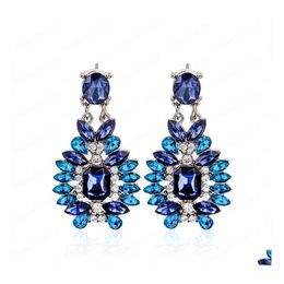 Dangle Chandelier Fashion Jewellery Womens Crystal Dangle Stud Earrings Lady Elegant Drop Delivery Dhtpz