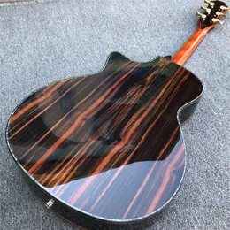 Cedar sólido sólido personalizado PS14 Guitarra acústica Abalona Incrustes Difturtador de ébano Cocobolo de 41 pulgadas Back and Dides PS14CE Guitarra