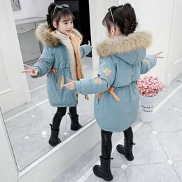 Down Coat Hooded Teen Girl Parka Padded Coats Russian Kids Winter Jacket Teenager Outerwear Children Play In Park Snowsuit 30 221130