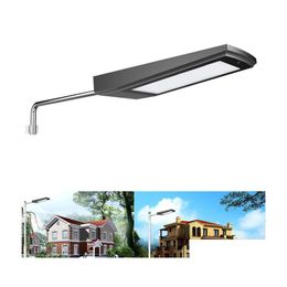 Solar Street Light 168Led Radar Sensor Outdoor Led Wall Lamp Waterproof 9000Mah 15W Aluminium Alloyed For Pathway Dhgz1