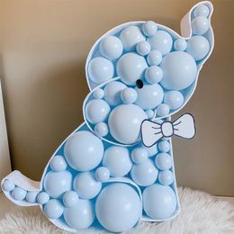 Christmas Decorations 73inch Elephant Shape Mosaic Balloon Frame Baby Shower Balloon Filling Box Kids Birthday Party Wedding Jungle Safari Backdrop 221201