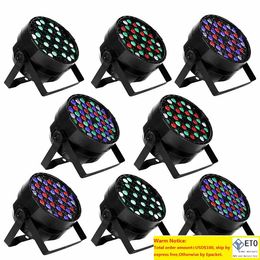 LED Par Light RGBW Disco Wash Light Equipment 8 Channels LED Uplights Stage Lighting Effect Light Fast 336K