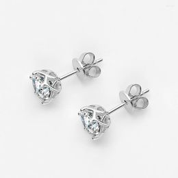 Stud Earrings Real 0.5/1/2 Carats D Colour Moissanite 925 Sterling Silver Sparkling Engagement Party Fine Jewellery