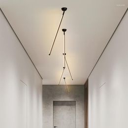 Wall Lamps Simple LED Strip Chandelier Nordic Aisle Corridor Lamp Modern Creative Porch Cloakroom Lighting