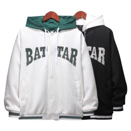 Fashion Brand Casual and Loose Men's Down Parkas Fake Two Student Korean Port Style Baseball Uniforms Hooded Jackets