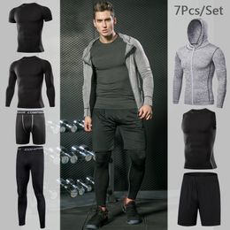 Men's Tracksuits Tight Sportwear Suit GYM Running Fitness Jogging Wear Compression Leggings Training Pants Workout Clothes Sets 221201