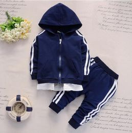 Clothing Sets Spring Baby Casual Tracksuit Children Boys Girls Hooded Jacket Pants 2pcs Kids Suit Cotton Infant Sport CLOTH 221130