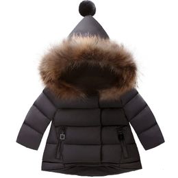 Down Coat Christmas Winter Jacket For Boys Girls Parka Children Baby Kids Clothes Hoodies Toddler Warm Fleece 221130