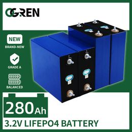 3.2V 1/4/8/16/32PCS 280AH Lifepo4 Solar Cell DIY 12V 24V Lithium Iron Phosphate Battery Pack Suitable For RV Electric Golf Cart