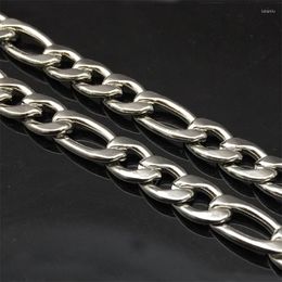 Chains 24" Gold/silver Tone Stainless Steel Figaro Chain Necklace For Men Women