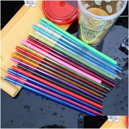 Drinking Straws Sts Plastic For Juice Long Hard Food Grade As Material Safe Healthy Durable Home Party Garden Use 26 J2 Drop Deliver Dh5Ol