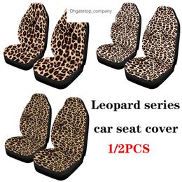 Car Seat Cover Auto Parts Front Is uitable For Most UV Leopard Print eries