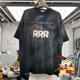 Mens T-shirts Tie Dye Rrr123 t Shirt Men Women High-quality T-shirt Washed Rrr 123 Heavy Fabric Tops Tee T221130