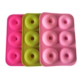 Baking Moulds 6 Donut Mti Colour Mold Epoxy Resin Sile Circar Baking Cake Biscuit Waffle Chocolate Mod Ice Jelly 3 9Yf L2 Dr Dhgarden Dh4Jh