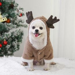 Dog Apparel Christmas Decoration Winter Cat Clothing Cartoon Outdoor Lightweight Thermal Sweatshirt Not Fade Pet Supplies