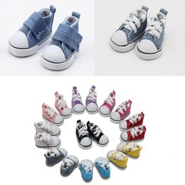 Doll Accessories Sneakers Shoes For s 5CM Canvas Handmade 1 6 s Girls Toys Textile Colourful Children Toy 221130