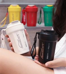 New 316 Stainless Steel Thermos Coke Coffee Mugs Office Water Bottles Car Travelling Cups Double Vacuum With Rubber Bottoms and Lids Express A0033