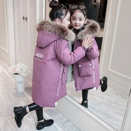 Down Coat Children Girl Jacket Thick 9 Winter 8 Warm Fashion Parka Hooded Outerwear Clothes for Kids Girls Clothing 10 12 13 14T 221130