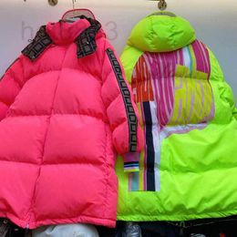 Designer de parkas desdém masculino 21ss -masculino -Coat de moda de moda Fluorescente colorida dupla face Keep Warm Whinter Winter Hap capuz solto casacos Vwxx