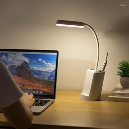 Table Lamps Multifunctional Study Reading Desk Bedside Night Light Touch USB Rechargeable Dimmable Lamp Led Lighting Fixture