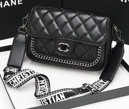 Dermis Evening Bags Female 2022 New Ringer Chain Large Capacity Single Shoulder Cowskin Cross Body Small Square Bag