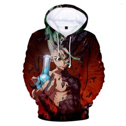 Men's Hoodies Anime Drstone 3D Print For Boys/girls Long Sleeve Autumn Winter Warm Cartoon Design Clothes