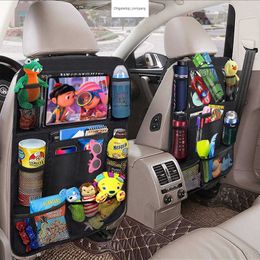 Universal Car Backseat Organiser Multi-Pocket Storage Bag Tablet Holder Kick Mats Seat Back Protectors for Kids Toddlers