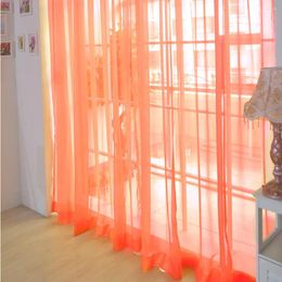 Curtain Shower Plants Tulle Door Window 1 Sheer Drape Colour Panel Scarf PCS Home Decor Liners Clear