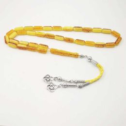 Bracelet Chain Man Resin Tasbih Ambers Colour Rosary Muslim Luxurious Tesbih 33 Beads Misbaha Islam s