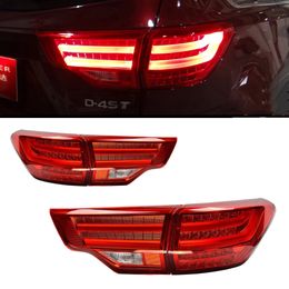 Car Tuning LED Rear Lights For Kluger 20 15-2021 Highlander DRL Taillights Reversing Brake Taillights