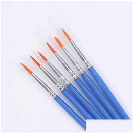 Other Office School Supplies Fine Hand Painted Thin Hook Line Pen School Supplies Blue Art Ding Paint Brush Nylon Brushes Painting Dhgox