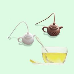 Tea Strainers Sile Teapot Shape Tea Philtre Safely Cleaning Infuser Reusable Tea/Coffee Strainer Leaks Kitchen Accessories 22 Dhgarden Dhexr