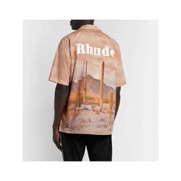 Men's T-Shirts Shirt Summer Desert Scene Print Beach Men's And Women's Short Sleeved Shirt T221130