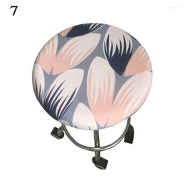 Chair Covers Printed Round Cover Bar Stool Elastic Seat Home Cushion For Wedding El Decoration