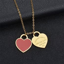 Friendship Jewellery Heart Necklace Fashion Original Pendants Designer Necklaces For Men Women Christmas Gifts Gold Necklace Luxury Stainless Steel Jewellery