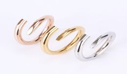 Designer Titanium Stahl Single Nagelring Europäische und amerikanische Mode Männer039s Diamond Band Ringe hochwertige Luxus -Damen JE1076748