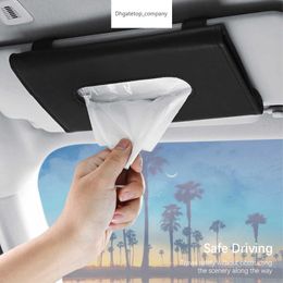 Car Tissue Box Towel Sets Sun Visor Leather Holder Auto Interior Storage Decoration For BMW Accessories