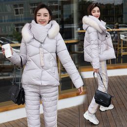 Skiing Suits Lady Jumpsuit Casual Thick Winter Warm Women Snowboard suit Outdoor Sports Pant Set Zipper Suit 221130