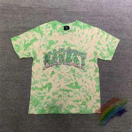 Men's T-Shirts Green Tie Dye Chinatown Market T-Shirt Men Women High Quality Oversized T Shirt Tops Tee T221130