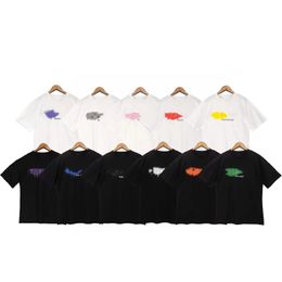 Angels Men's T Shirts Letter Logo Loose Casual Unisex Round Neck Short Sleeve Men Women Lovers Style Graffiti Paint Printing t-shirt