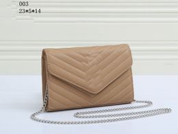 Chain luxury Designers Handbags Women Bag Fashion Shoulder Leather wallet Cross Body Clutch Plain Lady Totes Zipper hasp Envelope Handbag purse