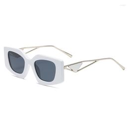 Italian luxury brands Designer Sunglasses Vintage Square Women Designer Metal Cutout Frame Glasses Ladies UV400 Eyewear
