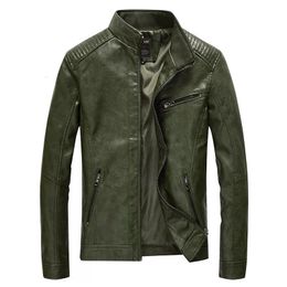 Ecopelle da uomo in pelle primaverile PU Giacca da uomo Cappotto casual solido Slim Fit Capispalla moto trapstar y2k hoodi 221201