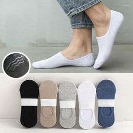 Men's Socks 5 Pairs Men Fashion Cotton Summer Back Heel Non-slip Men's Casual Boat