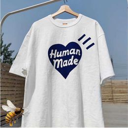 Men's T-Shirts Human Made T-Shirts Men Women Heart High Quality Casual Short Sleeved T Shirt Tops Tees White Tshirts T221130