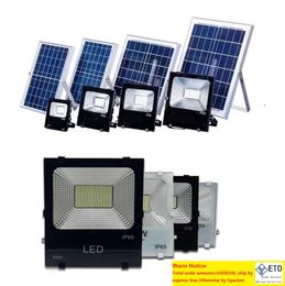 Solar Outdoor LED Flood Lights Waterproof IP67 Lighting Floodlight Rechargable Battery Panel Power