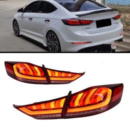 2 Colours LED Taillights for Elantra 20 16-20 20 DRL Turn Signal Lights Rear Brake Reversing Tail Light Assembly