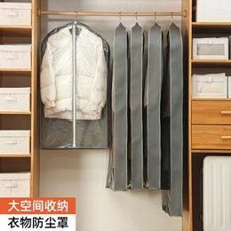 Storage Boxes Garment Bags For Hanging Clothes Clear Bag Plastic Dustproof Suit Coat Protector Zippered Covers